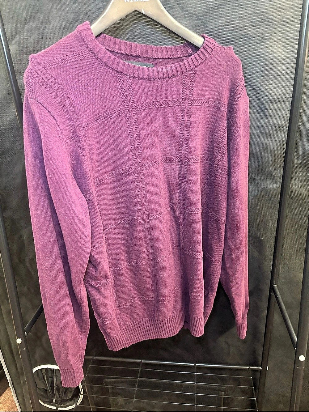 Tricots St Raphael Crewneck Sweater in Purple Size Medium Like New